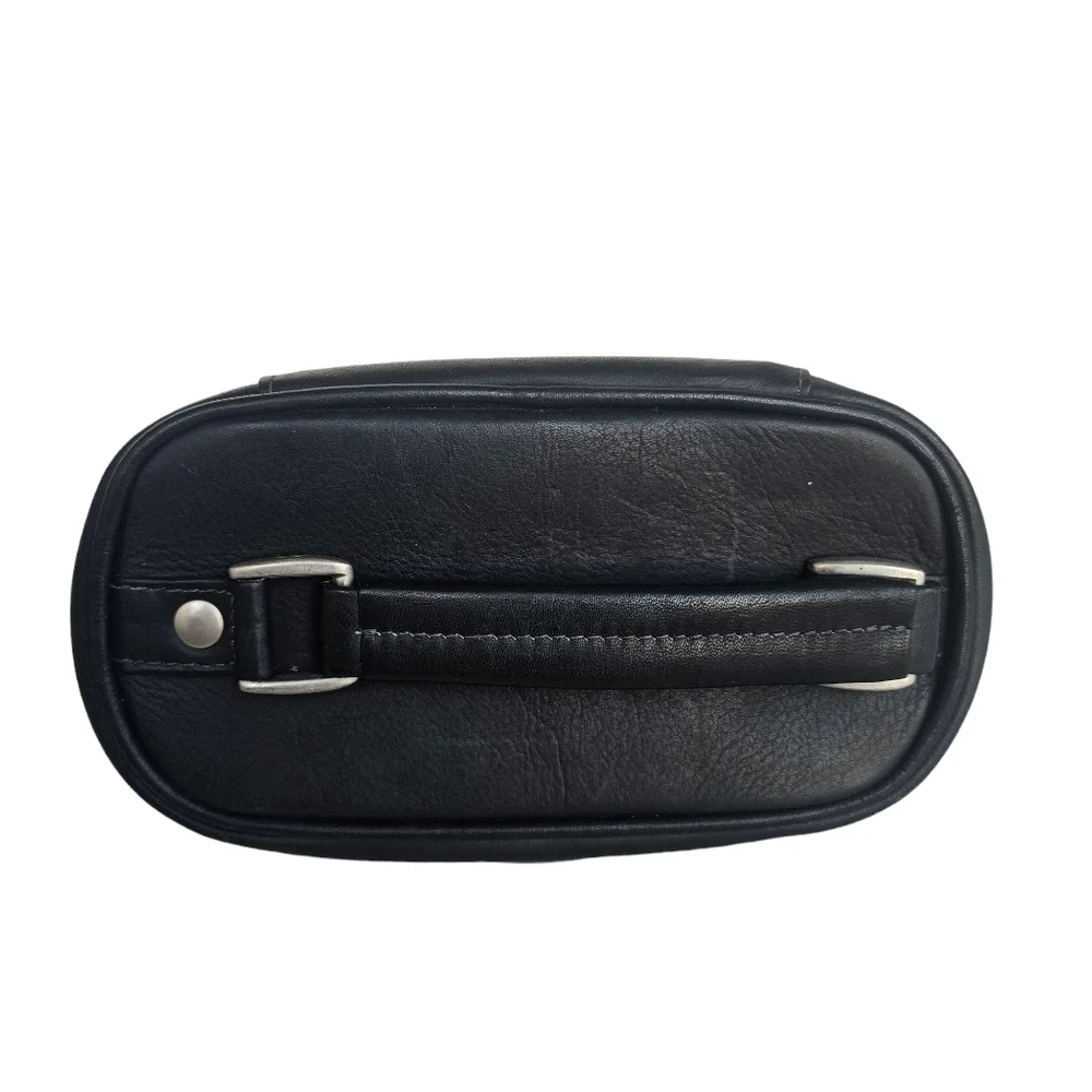Piel Leather Double Deluxe Wine Carrier, Black, One Size